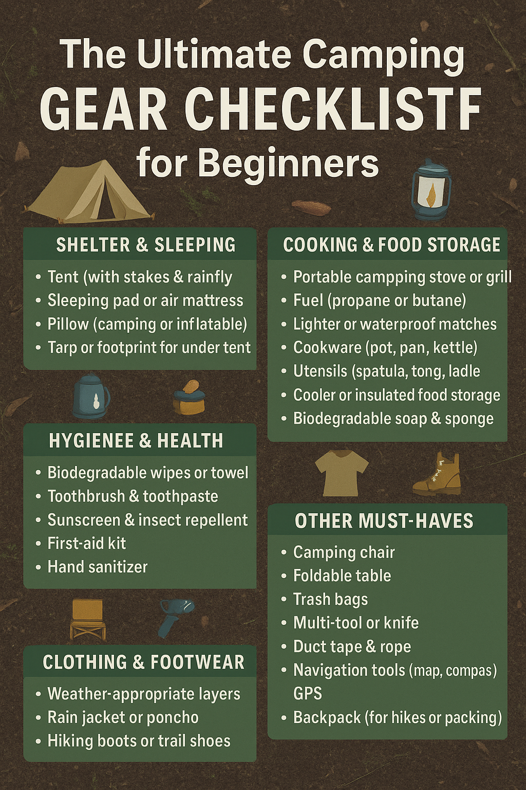 The Ultimate Camping Gear Checklist for Beginners