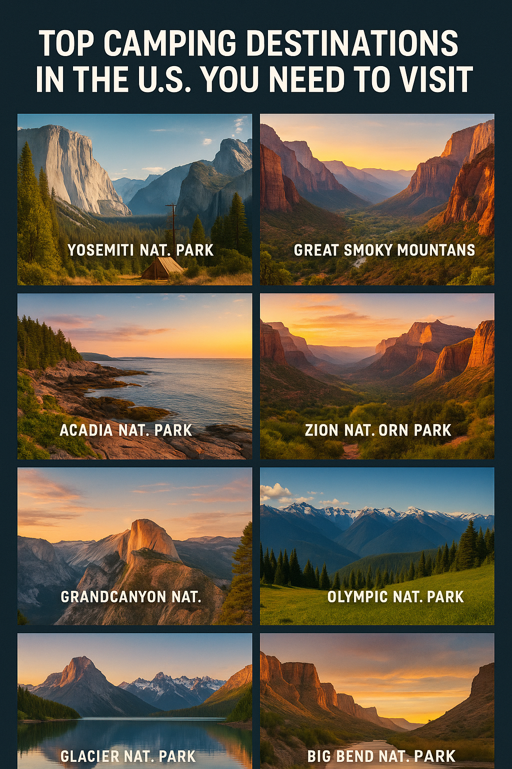 Top Camping Destinations in the U.S. You Need to Visit