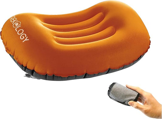 TREKOLOGY Aluft 1.0 Comfy Inflatable Camping & Backpacking Pillow - Perfect for Sleeping, Air Travel, Beach - Quick & Easy to Inflate and Deflate Camper Pillow