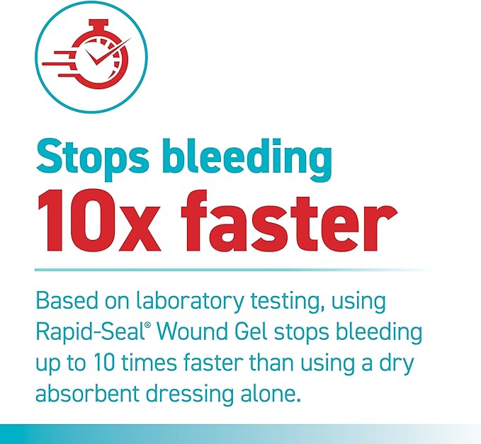 Wound Gel (5 Tubes) | Stops Bleeding in Seconds, Ideal for Cuts, Scrapes and Razor Nicks for Emergency First Aid Supplies