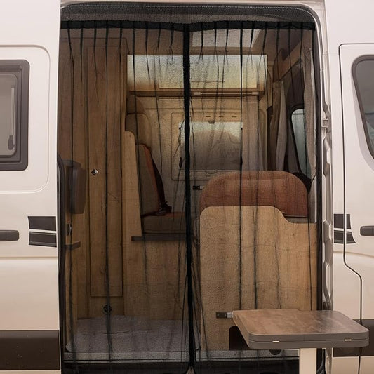 Van Bug Screen High Roof Mosquito Bug Net for Camping Screen Universal Size Mosquito Net Center Zipper Closure with Zipper Van Camping(Medium, 65 x 65 Inch)