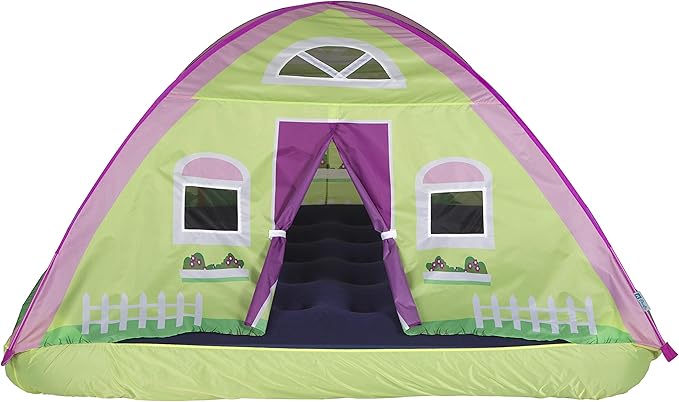 Pacific Play Tents 19601 Kids Cottage House Bed Tent Playhouse - Fits Full Size Mattress , Pink