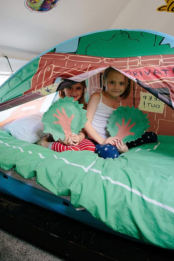 Pacific Play Tents 19791 Kids Tree House Bed Tent Playhouse - Fits Full Size Mattress , Green