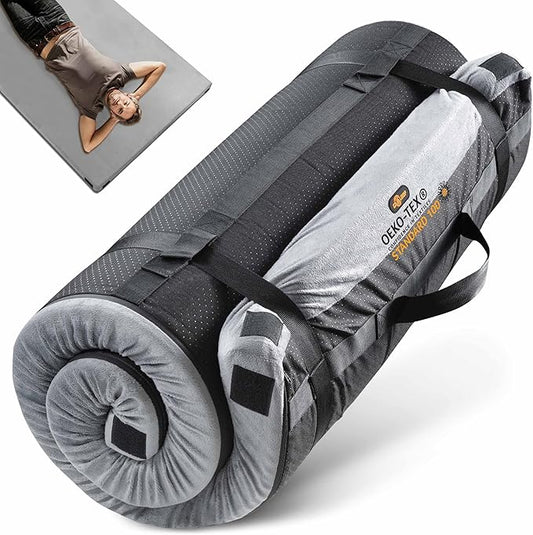 3 Inch GAIALOOP Thick Memory Foam Camping Mattress Sleeping Pad [Car/Tent/Cot] Glamping Portable Floor Mat Roll Up Futon Mattress for Guests Sleepover