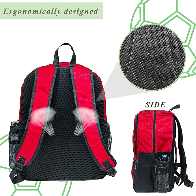 Soccer Ball Bag-Backpack for Basketball,Volleyball with Cleat Shoes and Ball Compartment for Sports Team,Trainning